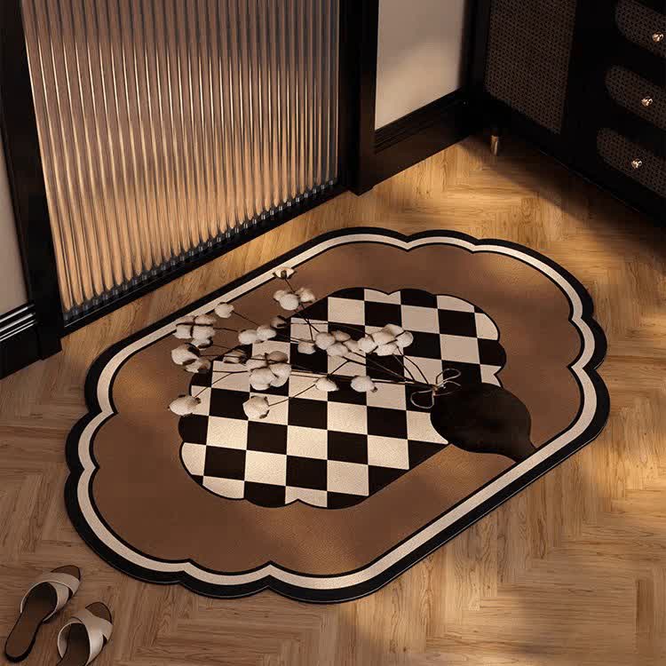 Tapis de bain antidérapant vintage en boue de diatomées
