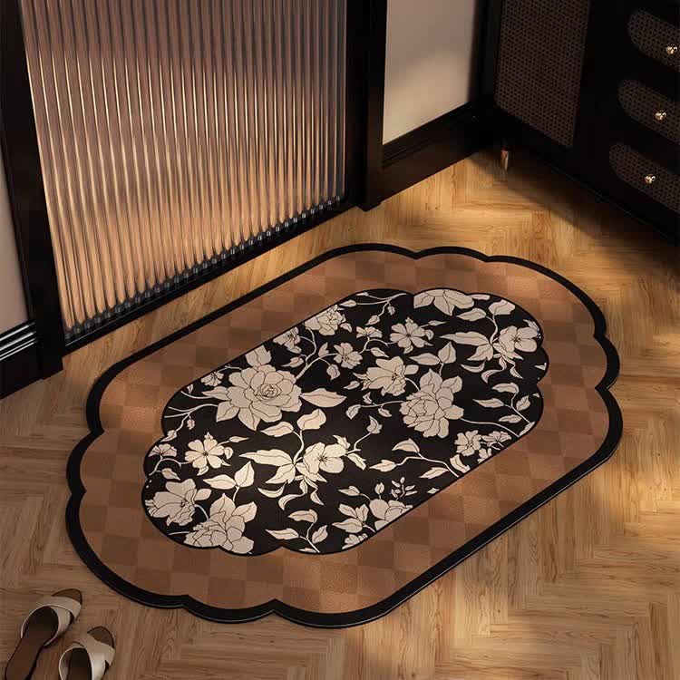Tapis de bain antidérapant vintage en boue de diatomées
