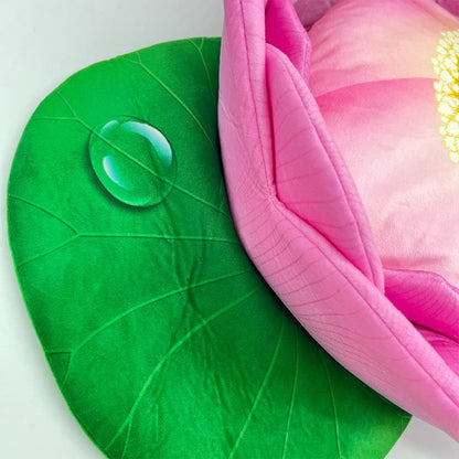 Lit pour animaux en polaire chaude en forme de lotus