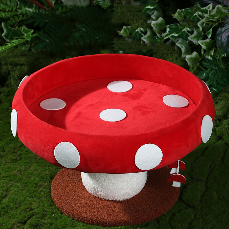 Niche pour chat épaisse et chaude en forme de champignon