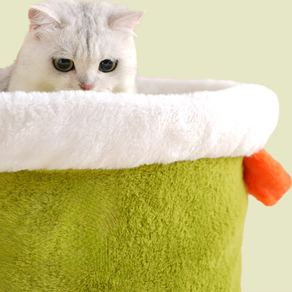 Lit pour animaux en polaire chaude avec pot fermé