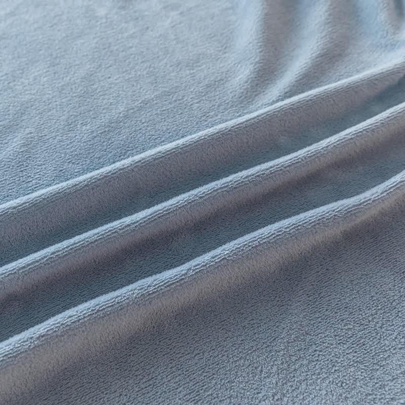 Drap-housse uni en flanelle douce