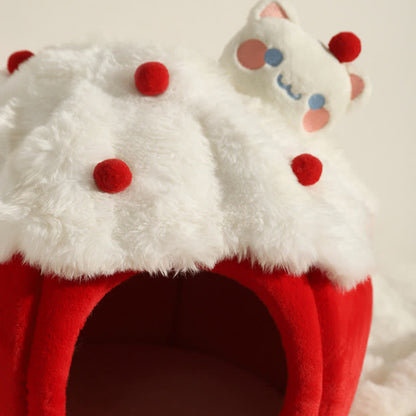 Lit pour animaux en polaire mignon et chaud pour l'hiver