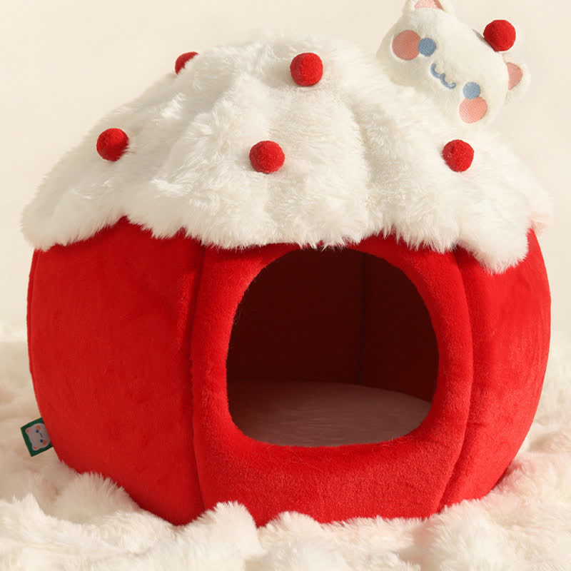 Lit pour animaux en polaire mignon et chaud pour l'hiver