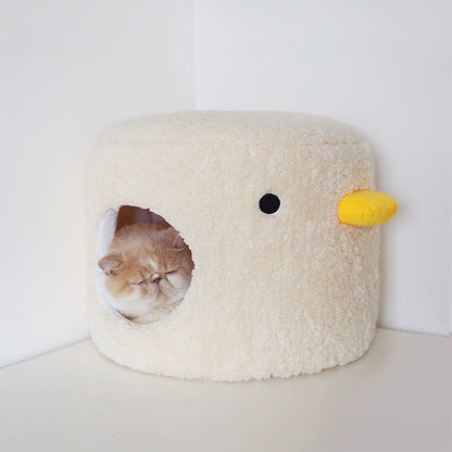 Lit en peluche mignon et chaud pour animaux de compagnie pour l'hiver