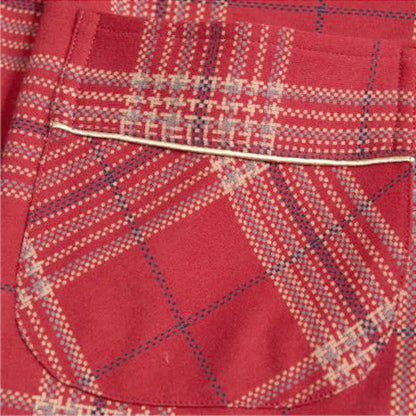 Ensemble pyjama en coton à motif quadrillé et manches longues