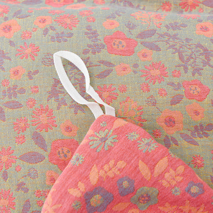 Parure de lit en coton avec housse de couette pastorale (4 pièces)