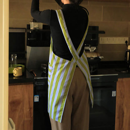 Tablier de cuisine imperméable à rayures simples