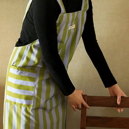 Tablier de cuisine imperméable à rayures simples