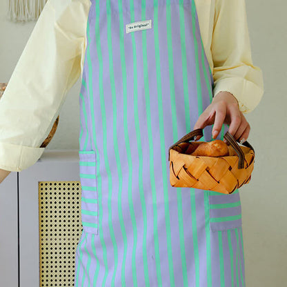 Tablier de cuisine imperméable à rayures simples