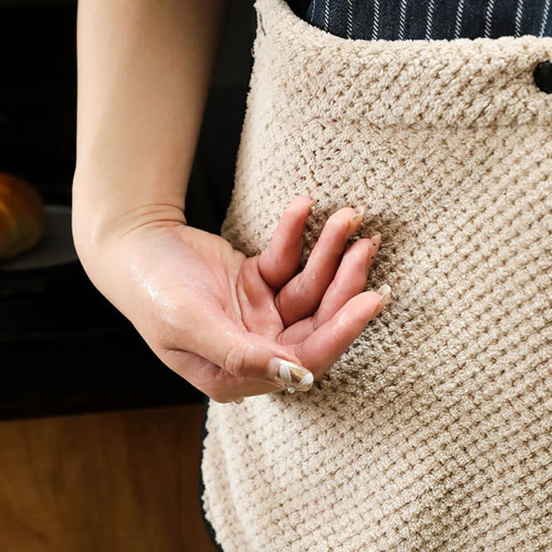 Tablier de cuisine simple à rayures avec poche