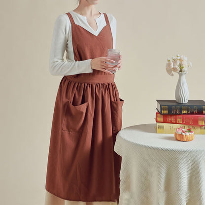 Tablier d'artiste uni pour le jardinage