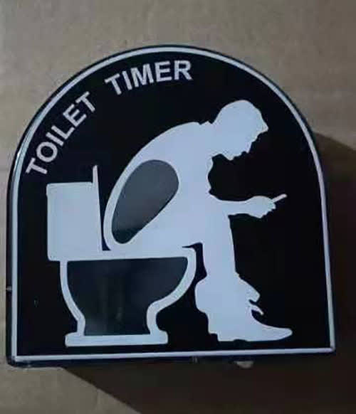 Sablier de toilette de sable de cinq minutes