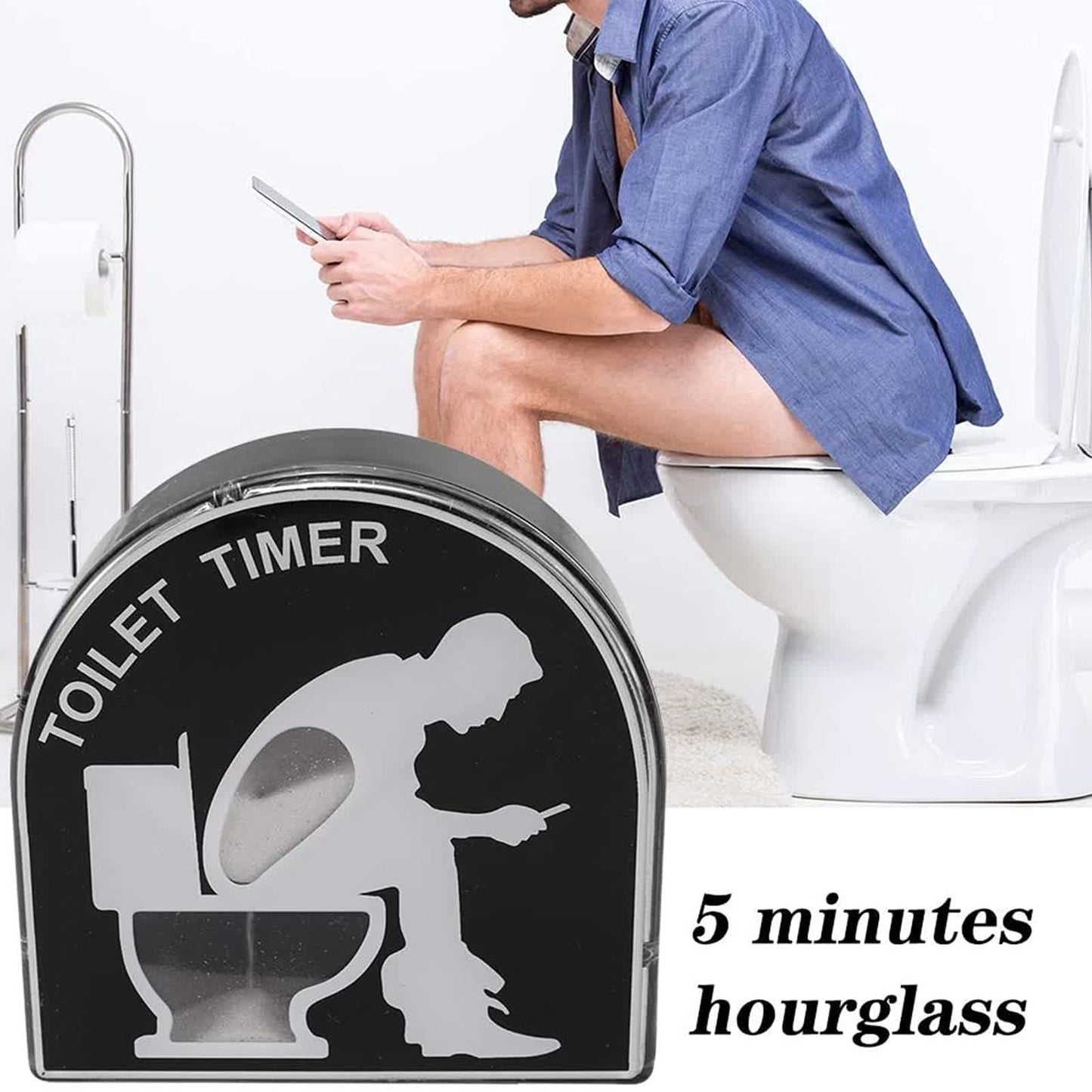 Sablier de toilette de sable de cinq minutes