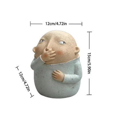 Statue en résine avec nez pincé