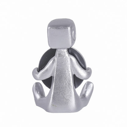 Petite statue de robot en résine avec slogan