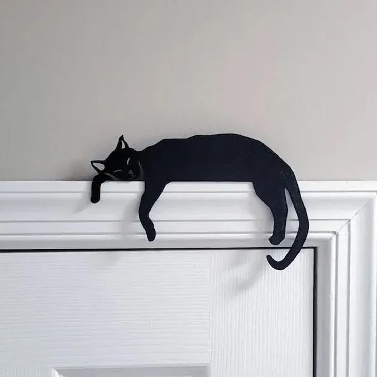 Accroche-porte en métal avec un adorable chat comme décoration intérieure