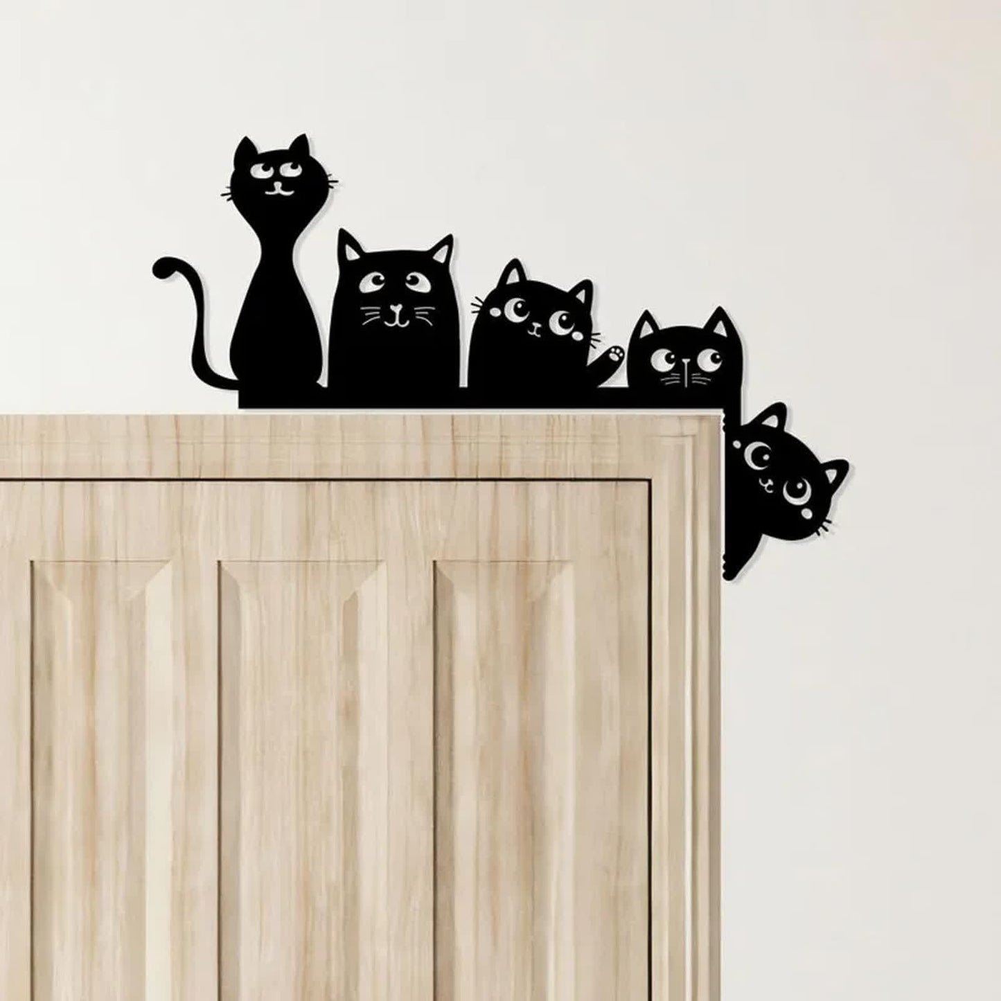 Accroche-porte en métal avec un adorable chat comme décoration intérieure