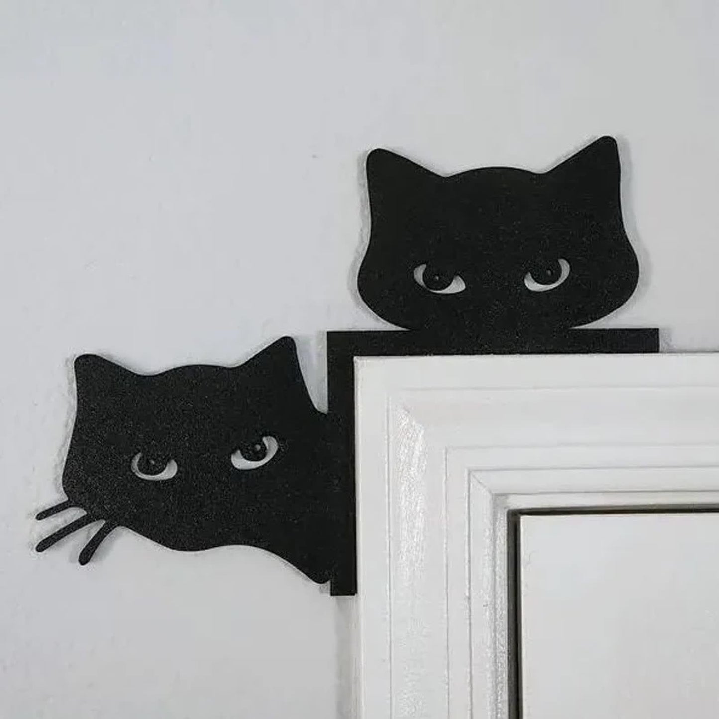 Accroche-porte en métal avec un adorable chat comme décoration intérieure