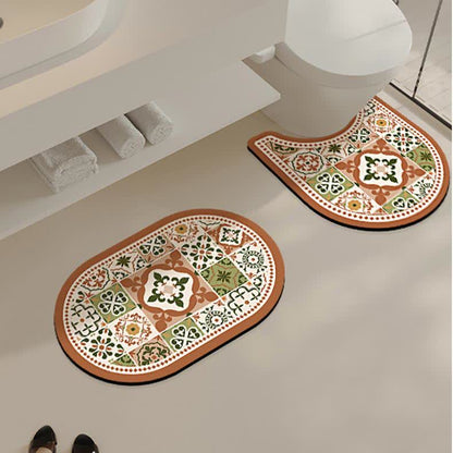 Tapis de bain absorbant l'eau en boue de diatomées vintage