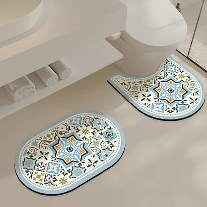 Tapis de bain absorbant l'eau en boue de diatomées vintage