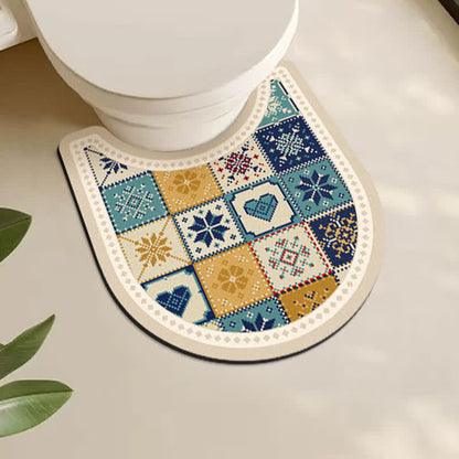 Tapis de bain absorbant l'eau en boue de diatomées vintage