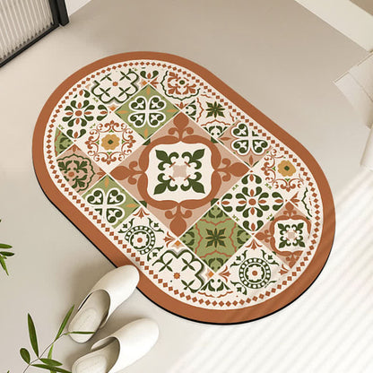 Tapis de bain absorbant l'eau en boue de diatomées vintage