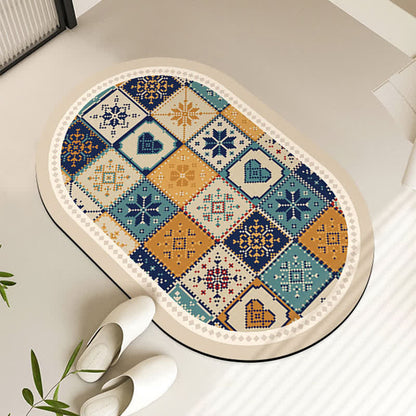 Tapis de bain absorbant l'eau en boue de diatomées vintage