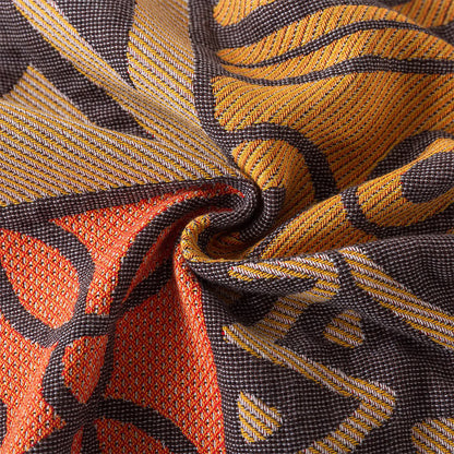 Couverture réversible en gaze de coton de style bohème à motif géométrique