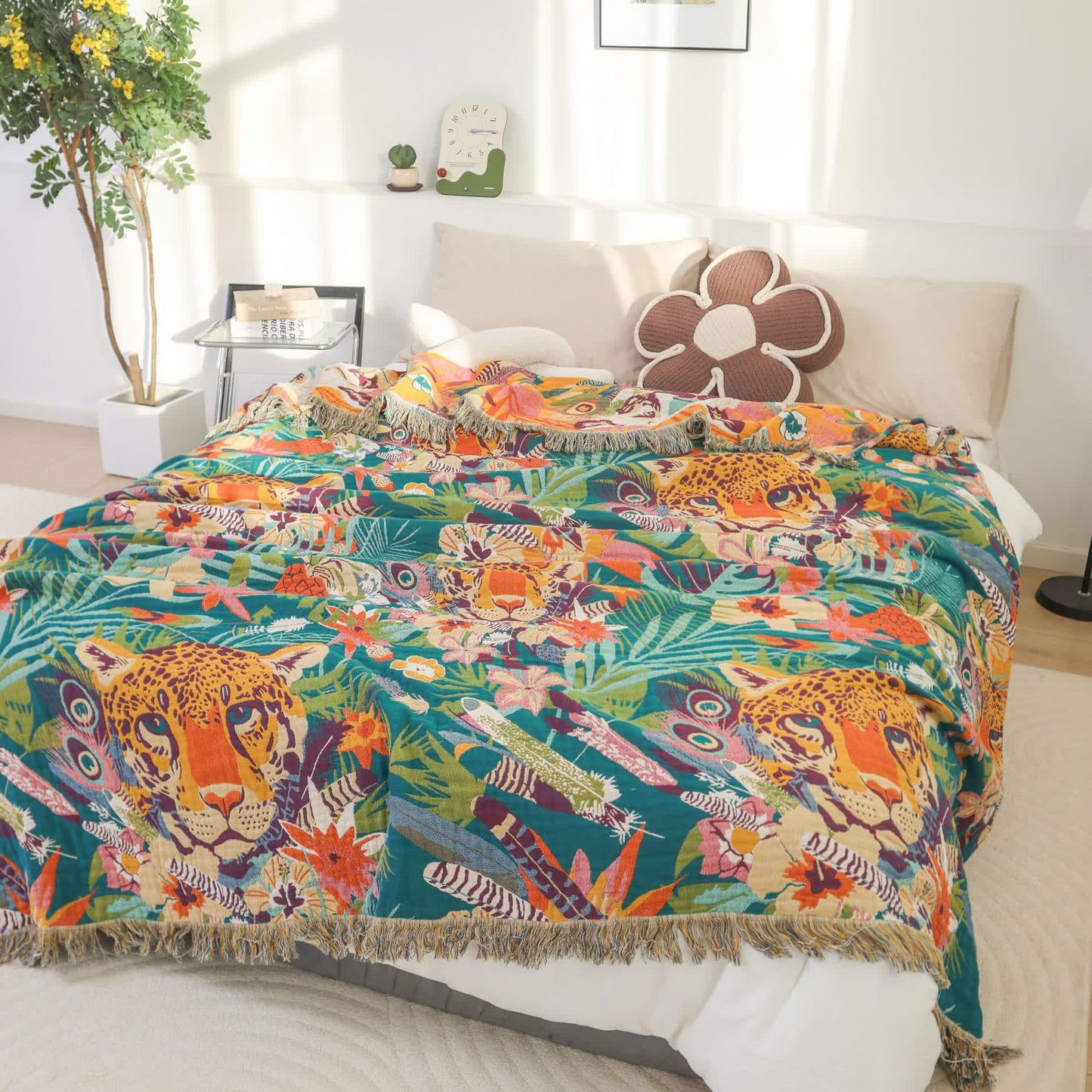 Couette légère en pur coton de style tropical