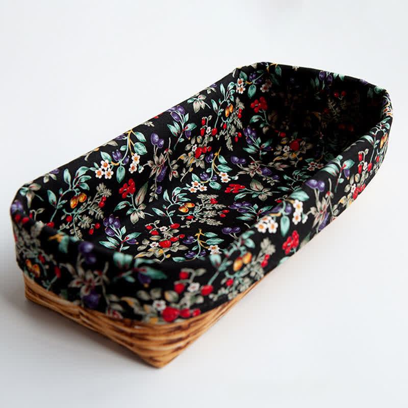 Panier de rangement en tissu rural fait main