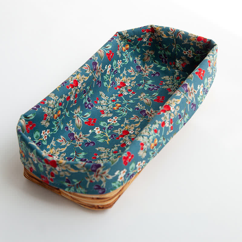 Panier de rangement en tissu rural fait main