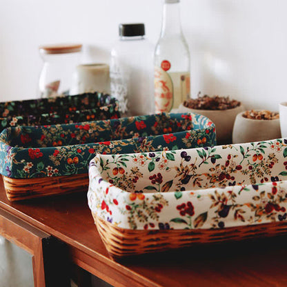 Panier de rangement en tissu rural fait main