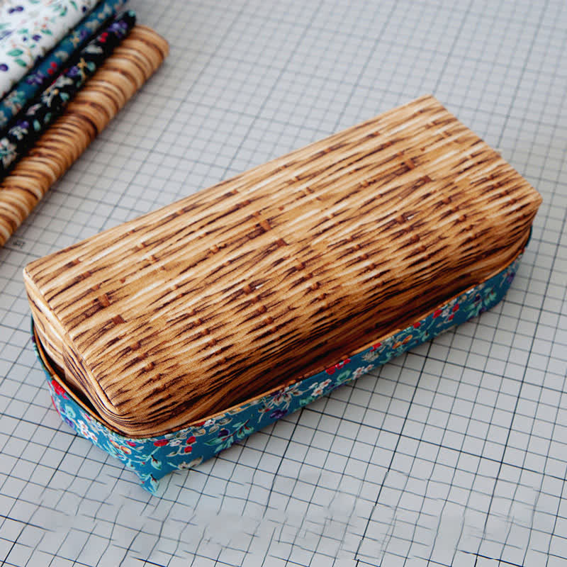 Panier de rangement en tissu rural fait main