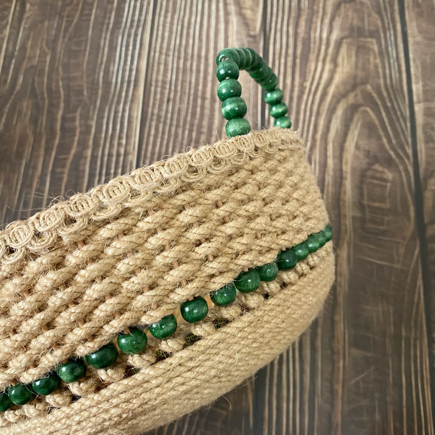 Panier de rangement de table fait main avec motif tournesol