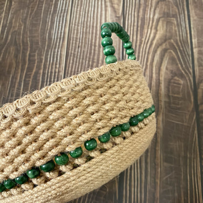 Panier de rangement de table fait main avec motif tournesol