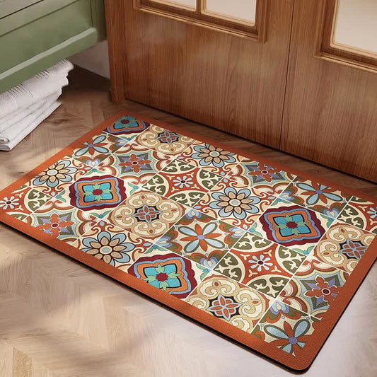 Tapis de bain à séchage rapide au charme vintage