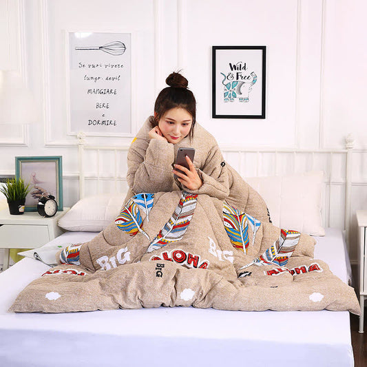 Couette épaisse et chaude à porter avec manches