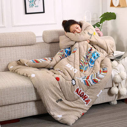 Couette épaisse et chaude à porter avec manches