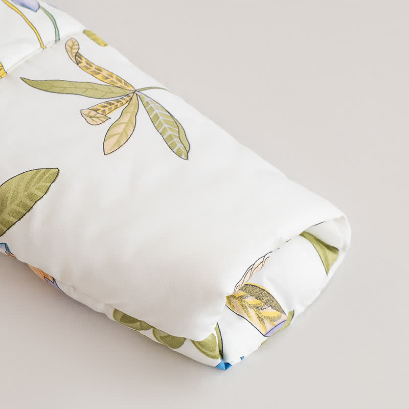 Couverture-oreiller portable avec motif floral et manches