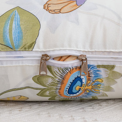 Couverture-oreiller portable avec motif floral et manches