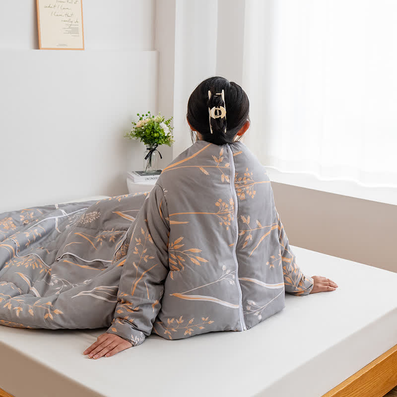 Couette portable avec oreiller et manches pastorales