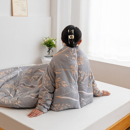Couette portable avec oreiller et manches pastorales