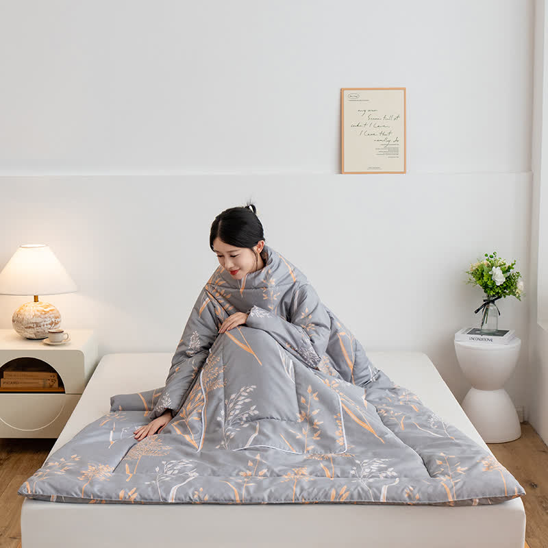 Couette portable avec oreiller et manches pastorales