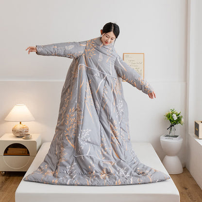 Couette portable avec oreiller et manches pastorales