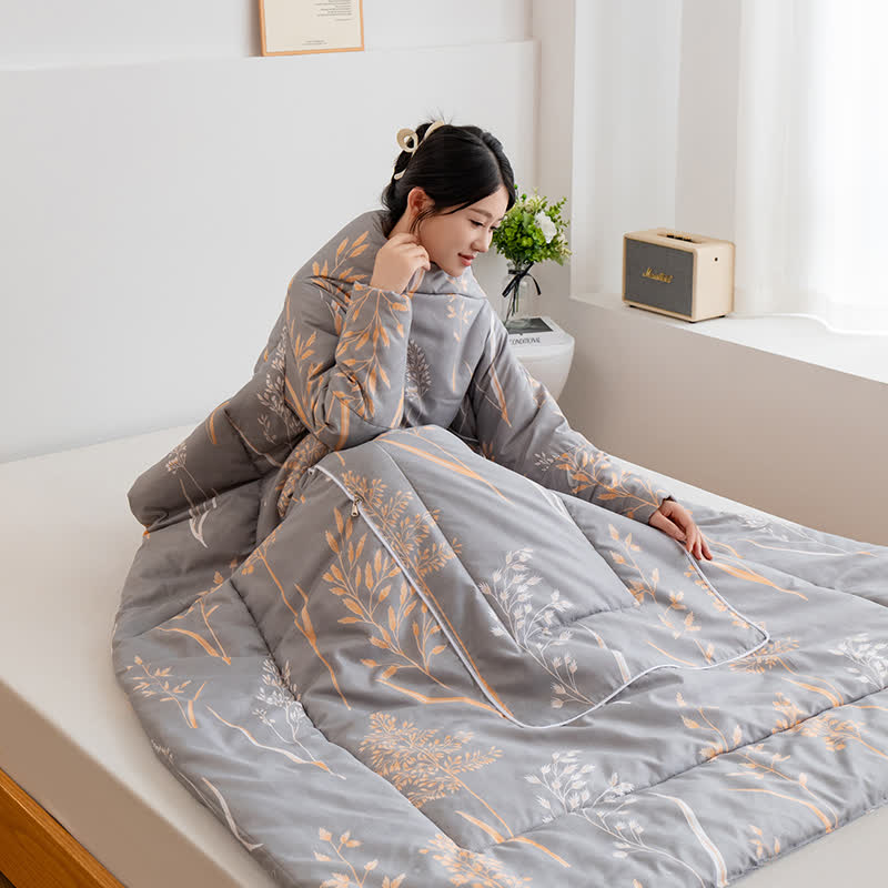Couette portable avec oreiller et manches pastorales