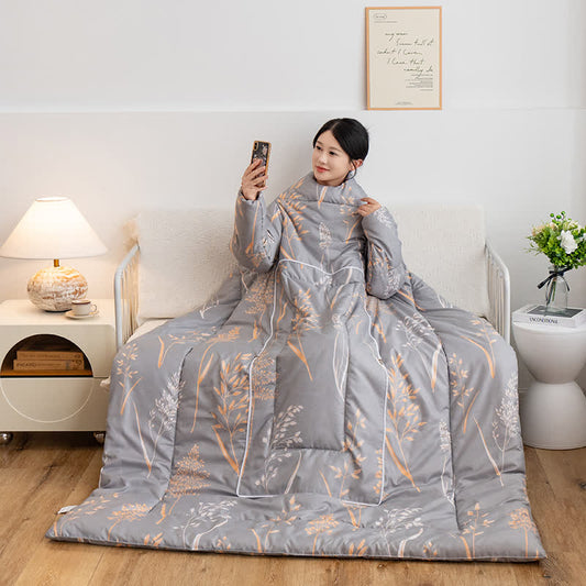 Couette portable avec oreiller et manches pastorales