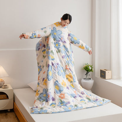 Couette portable à motif floral