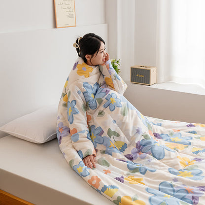 Couette portable à motif floral