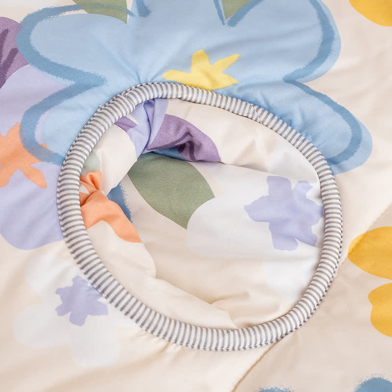 Couette portable à motif floral